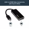 StarTech.com USB-C - HDMI -sovitin 4K 30Hz - musta, 3.2 Gen 2 (3.1 Gen 2), USB Type-C, HDMI-lähtö, 3840 x 2160 pikseliä