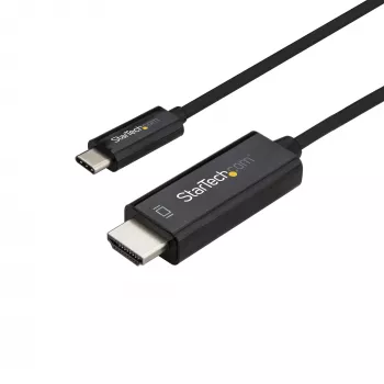StarTech.com 3m USB-C-HDMI-kaapeli – 4K 60Hz USB Type-C - HDMI 2.0 videosovitinkaapeli – Thunderbolt 3 yhteensopiva – kannettava HDMI-näyttöön – DP 1.2 Alt Mode HBR2 – musta