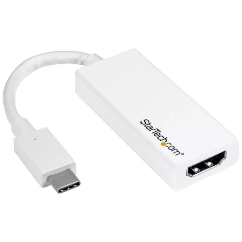 StarTech.com USB-C - HDMI -sovitin - valkoinen - 4K 60Hz, USB Type-C, HDMI-lähtö, 3840 x 2160 pikseliä
