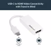 StarTech.com USB-C - HDMI -sovitin - valkoinen - 4K 60Hz, USB Type-C, HDMI-lähtö, 3840 x 2160 pikseliä