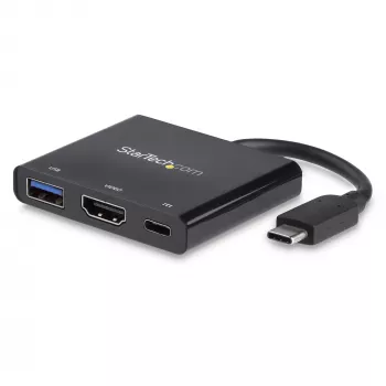 StarTech.com USB-C-moniporttisovitin HDMI:llä – USB 3.0 -portti – 60W PD – musta