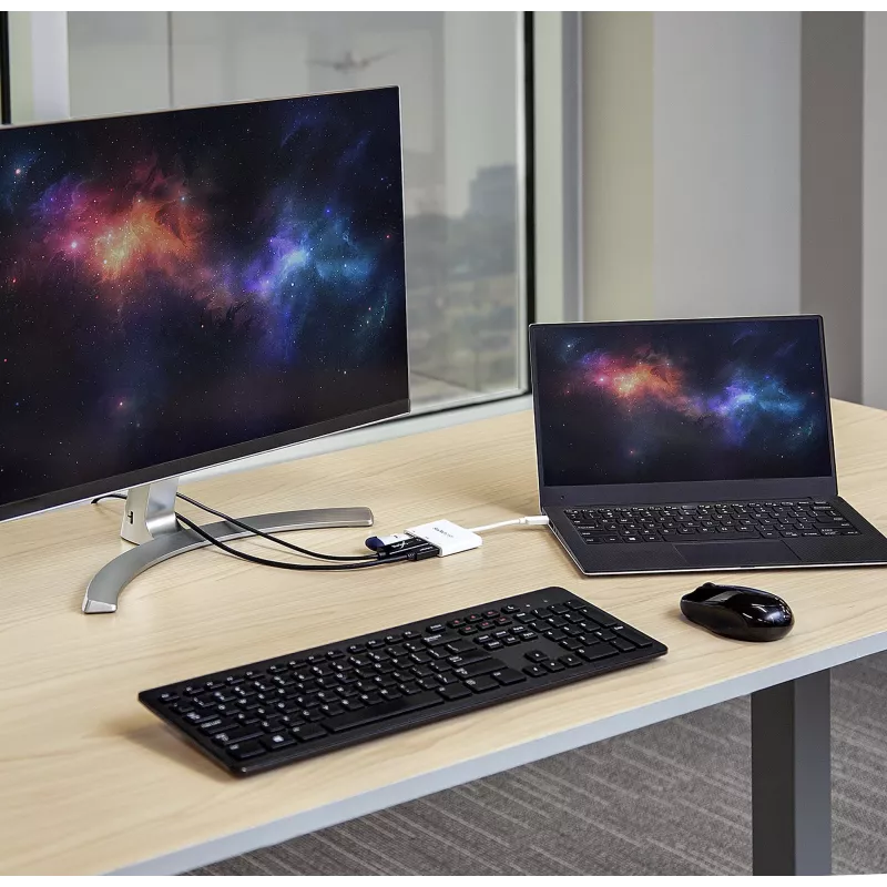 StarTech.com USB-C-moniporttisovitin HDMI:llä – USB-3.0-liitäntä – 60 W PD – valkoinen