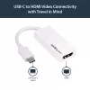 StarTech.com USB-C - HDMI -sovitin 4K 30Hz - valkoinen, USB Type-C, HDMI-lähtö, 3840 x 2160 pikseliä