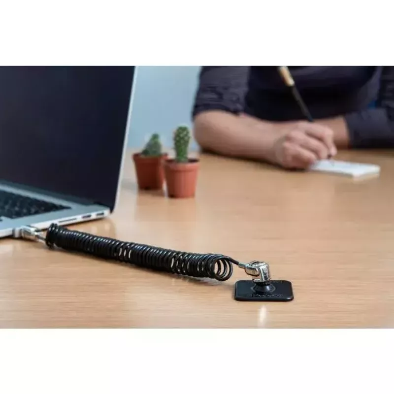 Turvakaapelilukko Compulocks CL02H Dual Head Coiled T-bar