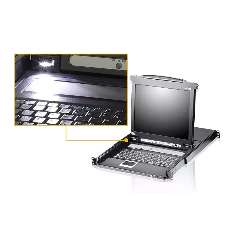 KVM-kytkin ATEN CL5708M telineasennus musta 1HE 17