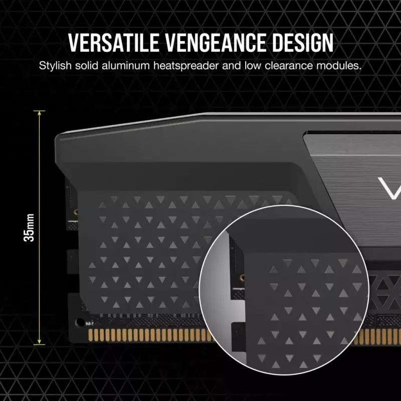 Corsair Vengeance 48 Gt (2x24 Gt) DDR5-6000 CL30 -muistisarja, harmaa