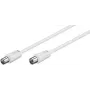 Microconnect COAX025W koaksiaalikaapeli 2,5 m valkoinen