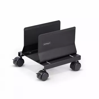 StarTech.com tietokonetornin vaunu, pyörillä liikkuva mobiili CPU-teline (rullat), maks. kuorma 21 kg, säädettävä PC-koteloteline, pöytäjalusta, teräsdolly