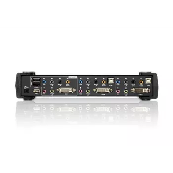 ATEN 2-porttinen USB DVI Dual Link KVM-kytkin äänellä ja USB 2.0 -keskittimellä (KVM-kaapeli sisältyy)
