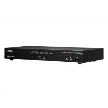 ATEN 4-porttinen USB 3.0 4K HDMI Dual Display KVMP™ -kytkin, 4096 x 2160 pikseliä, 4K Ultra HD, 4,42 W, musta