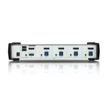 ATEN 4-porttinen USB 3.1 Gen 1 DisplayPort 1.1 KVMP™ -kytkin kaiuttimella (KVM-kaapeli sisältyy)