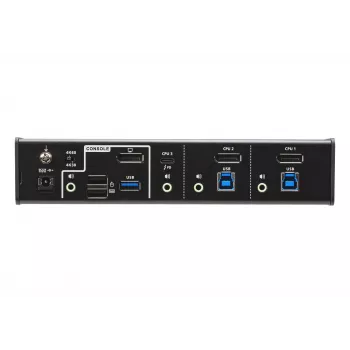 ATEN 3-porttinen USB-C DisplayPort Hybrid KVMP™ -kytkin, 4096 x 2160 pikseliä, 4K Ultra HD, 5,78 W, musta