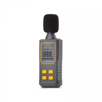 StarTech.com kannettava digitaalinen äänitasomittari suurella LCD-näytöllä, melu-/desibelimittari palvelinhuoneeseen/toimistoon, audiomonitori, 30-130 dBA alue, tarkat min-/max-arvot