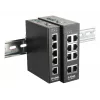 D-Link 8-porttinen hallitsematon teollisuuskytkin, jossa 8 x 10/100 BaseT(X) -porttia