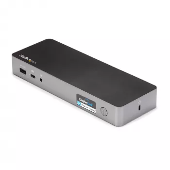 StarTech.com yleinen kannettavan telakointiasema, hybridi USB-C & USB-A -telakka, Dual 4K DP & HDMI, 60W PD, Mac / Windows / Chrome OS, 4x USB 5Gbps -keskitin, GbE