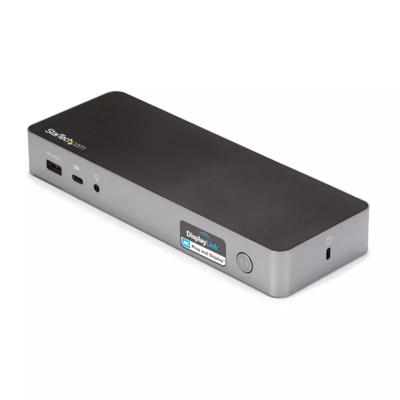 StarTech.com yleinen kannettavan telakointiasema, hybridi USB-C & USB-A -telakka, Dual 4K DP & HDMI, 60W PD, Mac / Windows / Chrome OS, 4x USB 5Gbps -keskitin, GbE