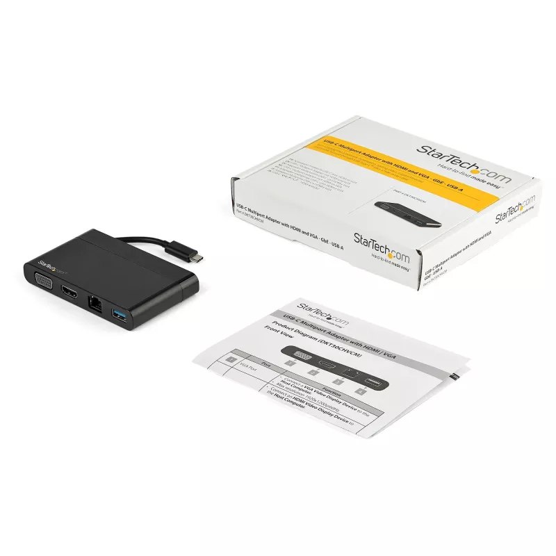 StarTech.com DKT30CHVCM USB-C-moniporttisovitin, HDMI 4K / VGA, Gigabit Ethernet, USB 3.0 USB-A