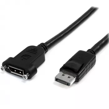 StarTech.com 1 m paneelikiinnitteinen DisplayPort-kaapeli – 4K x 2K – DisplayPort 1.2 -jatkokaapeli uros naaras – DP-videokaapeli paneelikiinnitteisellä DP-liittimellä – DP-näyttökaapeli