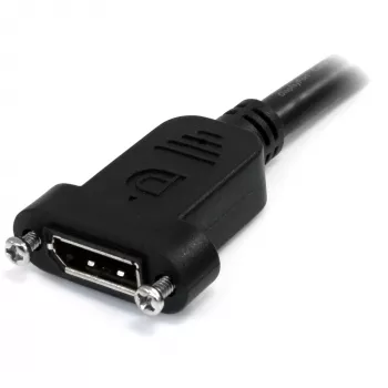 StarTech.com 1 m paneelikiinnitteinen DisplayPort-kaapeli – 4K x 2K – DisplayPort 1.2 -jatkokaapeli uros naaras – DP-videokaapeli paneelikiinnitteisellä DP-liittimellä – DP-näyttökaapeli