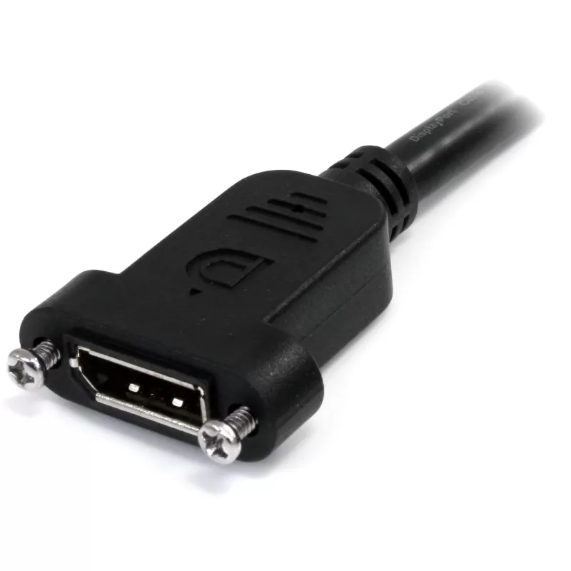 StarTech.com 1 m paneelikiinnitteinen DisplayPort-kaapeli – 4K x 2K – DisplayPort 1.2 -jatkokaapeli uros naaras – DP-videokaapeli paneelikiinnitteisellä DP-liittimellä – DP-näyttökaapeli