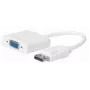 Microconnect DPVGA15CMW -videokaapeliadapteri 0,15 m VGA (D-Sub) DisplayPort valkoinen