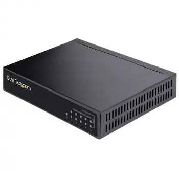 StarTech.com hallitsematon 2.5G-kytkin – 5-porttinen gigabittikytkin – 2.5GBASE-T hallitsematon Ethernet-kytkin – Ethernet-jakaja – DIN-kisko- tai seinäasennus – Multi-Gigabit – Auto-MDIX – 9K Jumbo