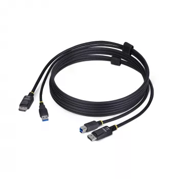 StarTech.com 6ft (1,8 m) DisplayPort- ja USB 5 Gbit/s KVM-kaapeli, 4K 60 Hz, yleisesti yhteensopiva DP 1.2/USB 3.0 -yhdistelmäkaapeli KVM-kytkimille