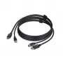 StarTech.com 6ft (1,8 m) DisplayPort- ja USB 5 Gbit/s KVM-kaapeli, 4K 60 Hz, yleisesti yhteensopiva DP 1.2/USB 3.0 -yhdistelmäkaapeli KVM-kytkimille