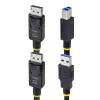 StarTech.com 6ft (1,8 m) DisplayPort- ja USB 5 Gbit/s KVM-kaapeli, 4K 60 Hz, yleisesti yhteensopiva DP 1.2/USB 3.0 -yhdistelmäkaapeli KVM-kytkimille