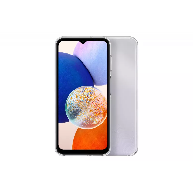Samsung EF-QA146CTEGWW Clear Cover -suojakuori Galaxy A14 / A14 5G -puhelimille, läpinäkyvä