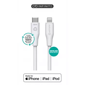 Lightning-kaapeli eSTUFF ES602370 3m USB-C 2,4A 5V