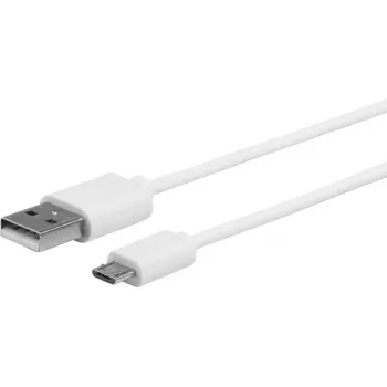 eSTUFF ES603007 USB-kaapeli USB 2.0 1 m USB-A - Micro-USB-B valkoinen