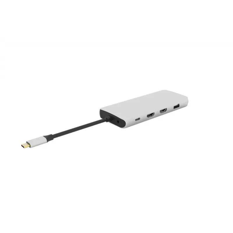 eSTUFF ES623009 USB-keskitin USB 3.2 Gen 1 (3.1 Gen 1) Type-C 5000 Mbit/s harmaa