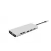 eSTUFF ES623009 USB-keskitin USB 3.2 Gen 1 (3.1 Gen 1) Type-C 5000 Mbit/s harmaa