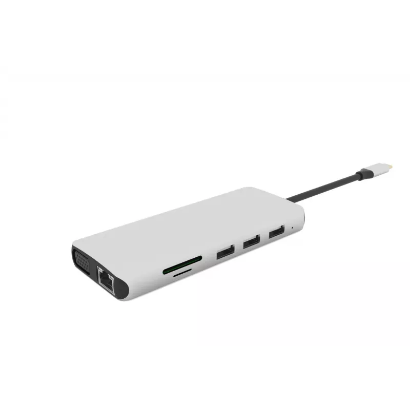 eSTUFF ES623009 USB-keskitin USB 3.2 Gen 1 (3.1 Gen 1) Type-C 5000 Mbit/s harmaa