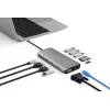 eSTUFF ES623009 USB-keskitin USB 3.2 Gen 1 (3.1 Gen 1) Type-C 5000 Mbit/s harmaa
