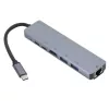 eSTUFF ES623012 kannettavan tietokoneen telakka/porttireplikaattori USB 3.2 Gen 1 (3.1 Gen 1) Type-C harmaa