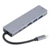 eSTUFF ES623012 kannettavan tietokoneen telakka/porttireplikaattori USB 3.2 Gen 1 (3.1 Gen 1) Type-C harmaa