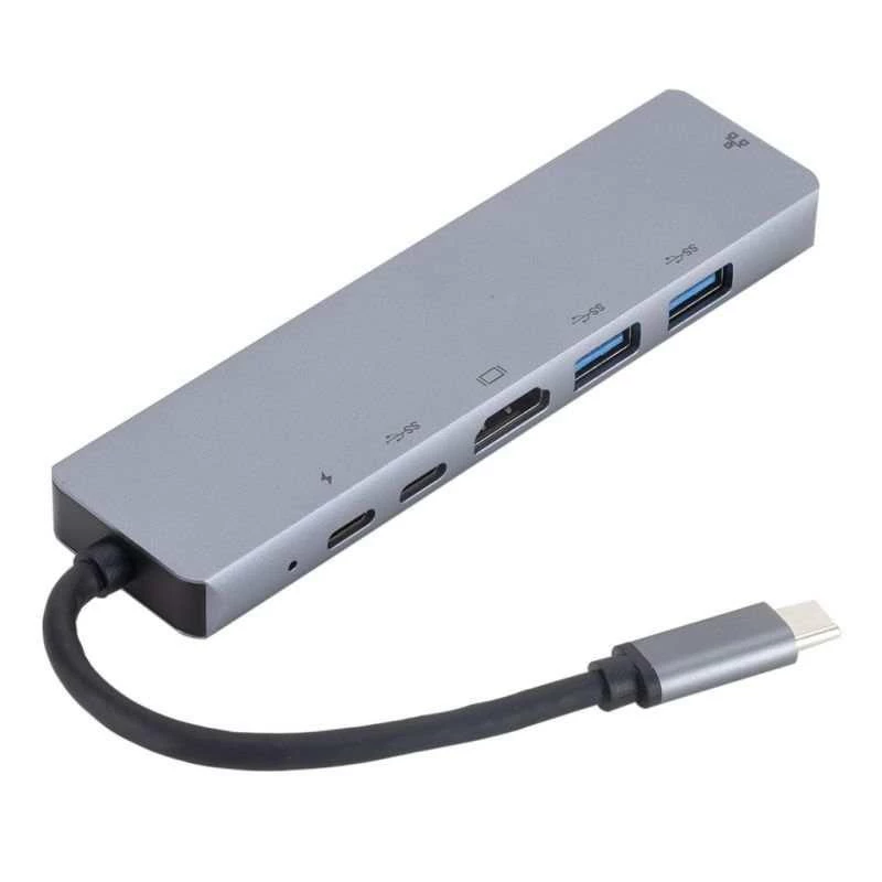eSTUFF ES623012 kannettavan tietokoneen telakka/porttireplikaattori USB 3.2 Gen 1 (3.1 Gen 1) Type-C harmaa