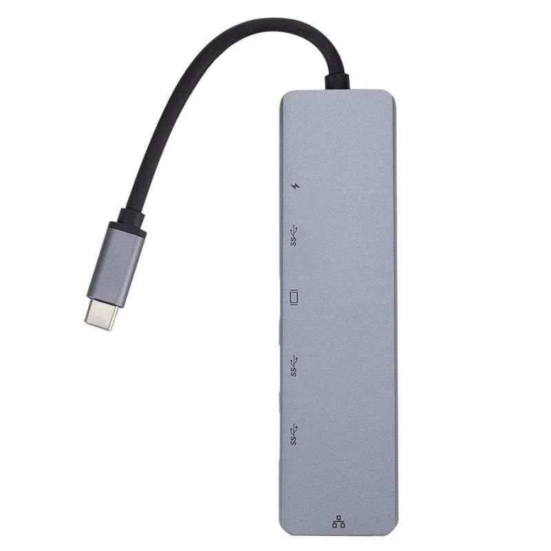eSTUFF ES623012 kannettavan tietokoneen telakka/porttireplikaattori USB 3.2 Gen 1 (3.1 Gen 1) Type-C harmaa