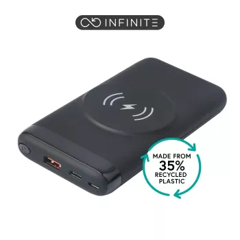 eSTUFF ES641042 varavirtalähde litiumpolymeeri (LiPo) 10000 mAh langaton lataus musta