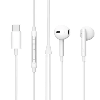 Kuulokkeet eSTUFF ES652200 nappikuulokkeet USB-C-laitteille