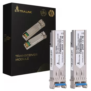 SFP-moduuli Extralink EX.35894 1,25 Gbit/s LC/UPC 1310 nm 2 km yksimuotokuitu DOM 2 kpl:n pakkaus