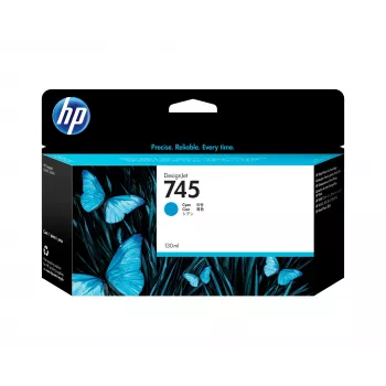 HP 745 130 ml DesignJet mustekasetti, syaani