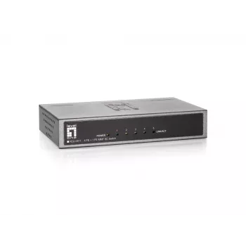 LevelOne 5-porttinen Fast Ethernet -kytkin, 1 x SC monimuotokuitu