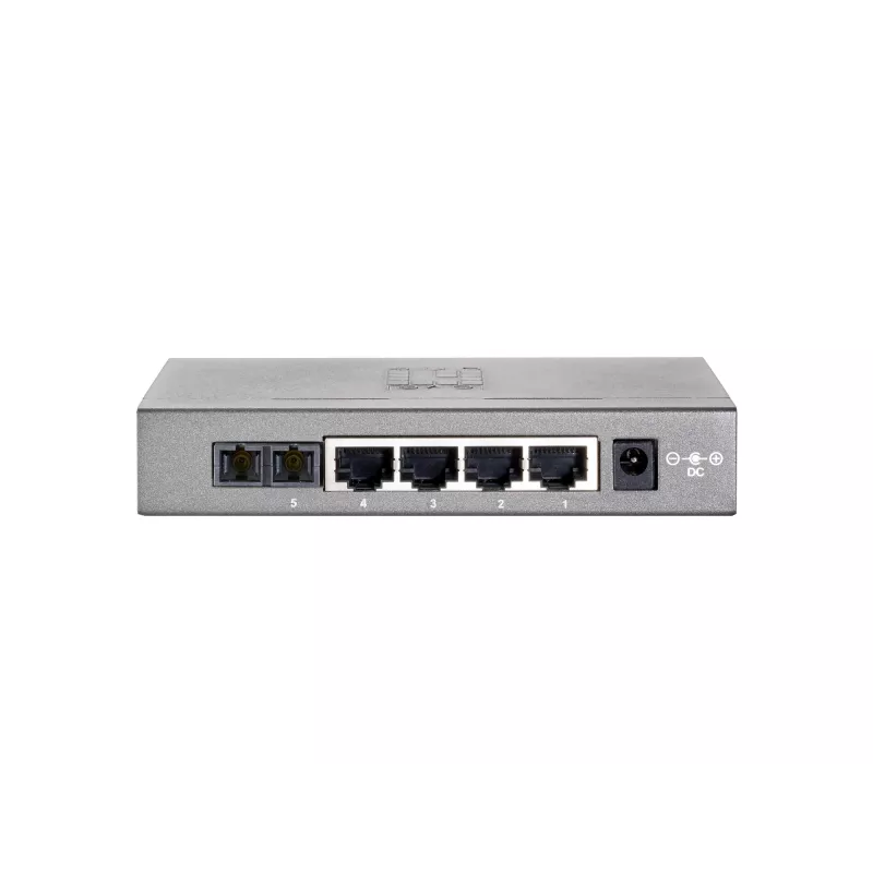 LevelOne 5-porttinen Fast Ethernet -kytkin, 1 x SC monimuotokuitu
