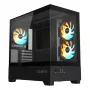 GIGABYTE C201 PANORAMIC PC-kotelo – Mid Tower, m-ATX, 360 mm jäähdytintuki, 3 esiasennettua tuuletinta, USB 3.0, RGB Fusion -tuki