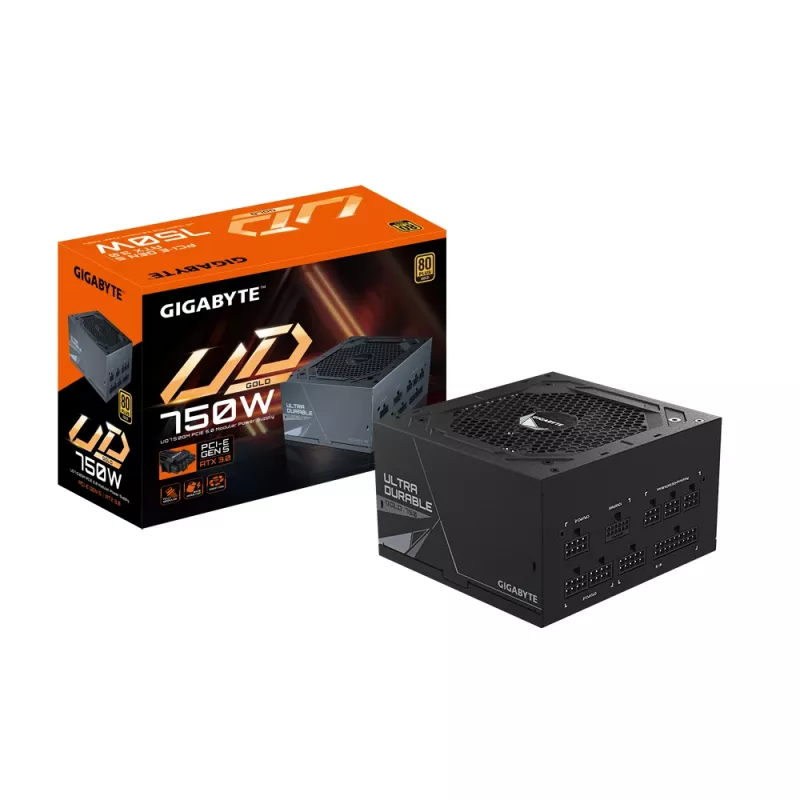 GIGABYTE UD750GM PG5 virtalähde 750 W 20+4 Pin ATX ATX musta