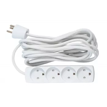 Microconnect GRU00450WDK jatkojohto 5 m 4 AC-lähtöä sisäkäyttöön valkoinen