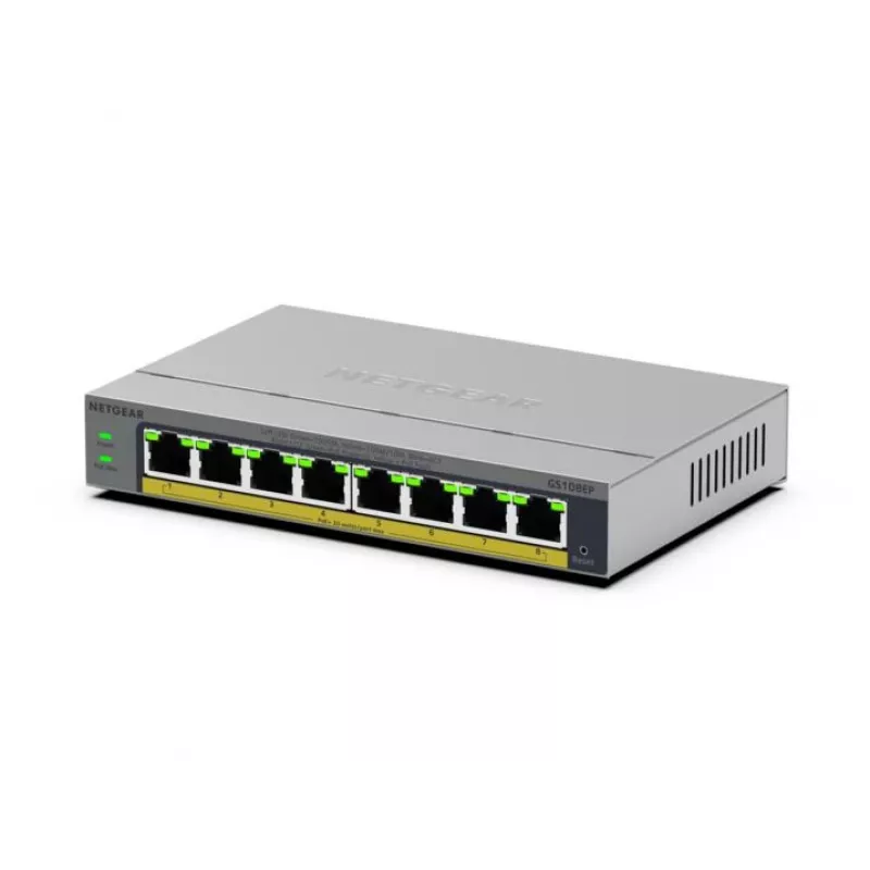 NETGEAR GS108EP hallittava L2/L3 Gigabit Ethernet (10/100/1000) harmaa